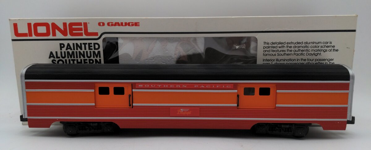 Lionel 6-9589 O Gauge Southern Pacific Daylight Aluminum Baggage Car EX/Box