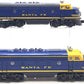 Lionel 6-18117 O Gauge Santa Fe Blue/Yellow F3 AA Diesel Set VG