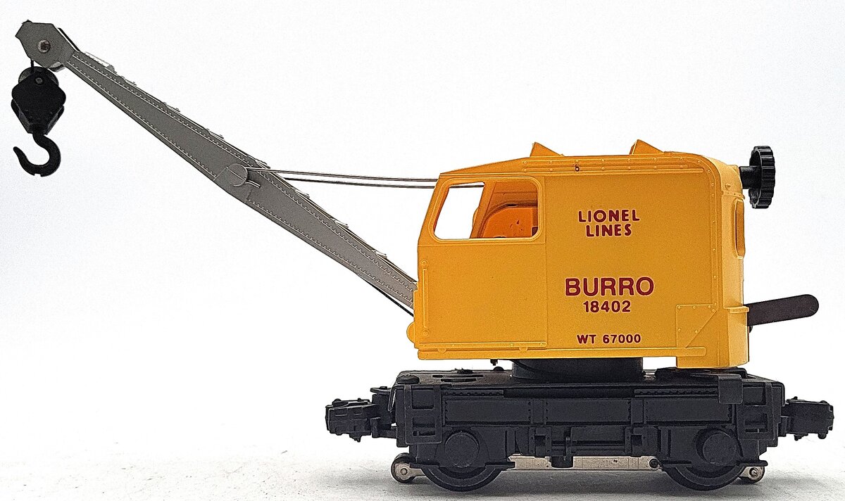 Lionel 6-18402 O Gauge Lionel Lines Operating Burro Crane #18402 VG