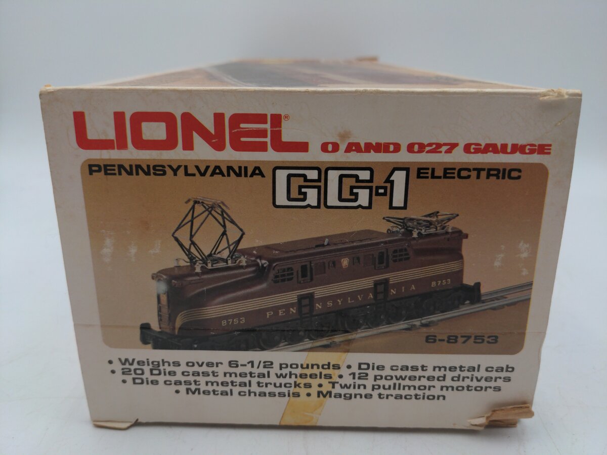 Lionel 6-8753 O Gauge Pennsylvania Railroad GG-1 Electric Locomotive #8753 VG/Box