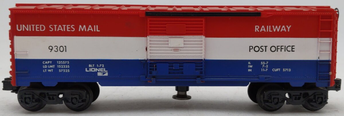 Lionel 6-9301 O Gauge US Mail Operating Boxcar #9301 - Without Mailbag VG