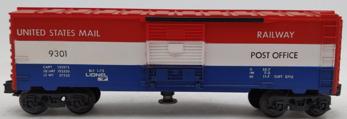 Lionel 6-9301 O Gauge US Mail Operating Boxcar #9301 - Without Mailbag VG