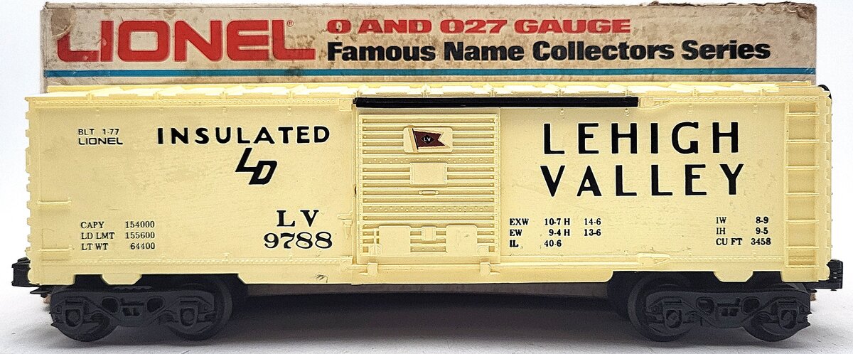 Lionel 6-9788 O Gauge Lehigh Valley Boxcar VG/Box