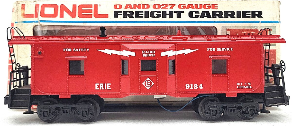 Lionel 6-9184 O Gauge Erie Bay Window Illuminated Caboose #9184 VG/Box