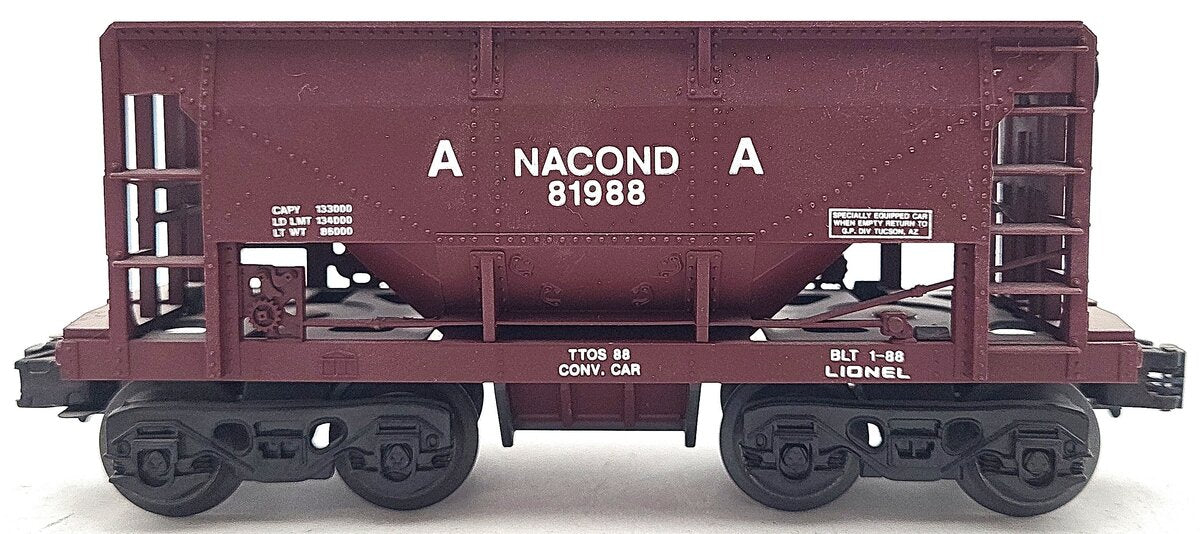 Lionel 6-17872 O Gauge TTOS 1988 Convention Anaconda Ore Car #81988 LN/Box