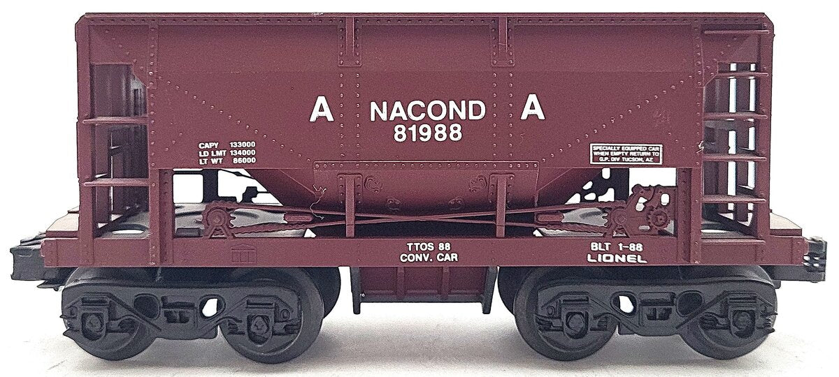 Lionel 6-17872 O Gauge TTOS 1988 Convention Anaconda Ore Car #81988 LN/Box