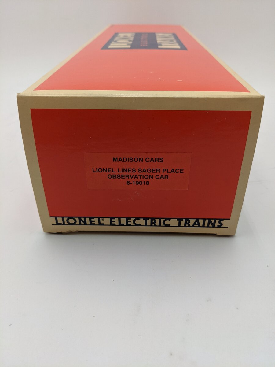 Lionel 6-19018 O Gauge Lionel Lines 'Sager Place' Observation Car #9018 EX/Box