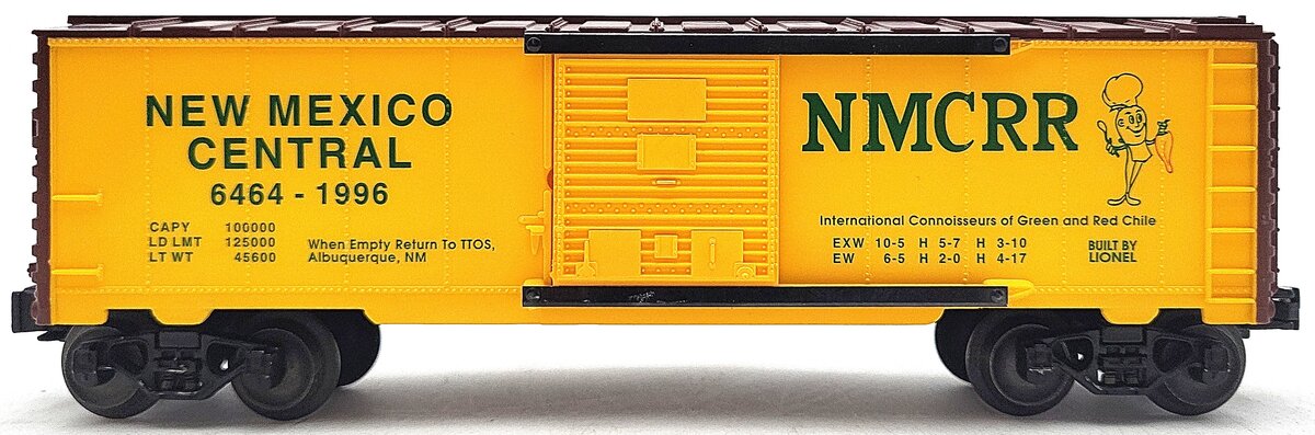 Lionel 6-52087 O Gauge 1996 TTOS New Mexico Central Boxcar EX/Box