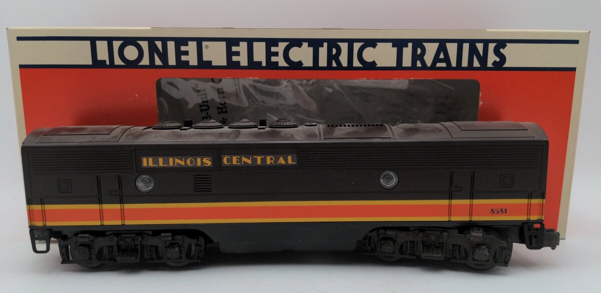Lionel 6-8581 O Gauge Illinois Central F3 Dummy B Unit Diesel Locomotive EX/Box