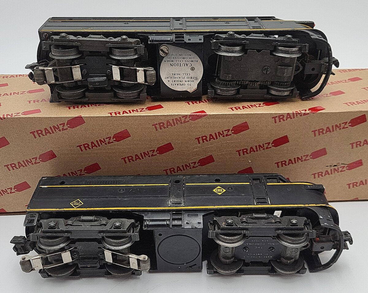 Lionel 2032 Vintage O Gauge Erie Alco AA Diesel Locomotive Set VG