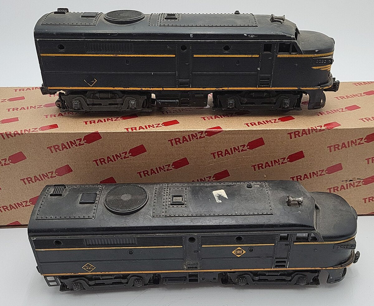 Lionel 2032 Vintage O Gauge Erie Alco AA Diesel Locomotive Set VG
