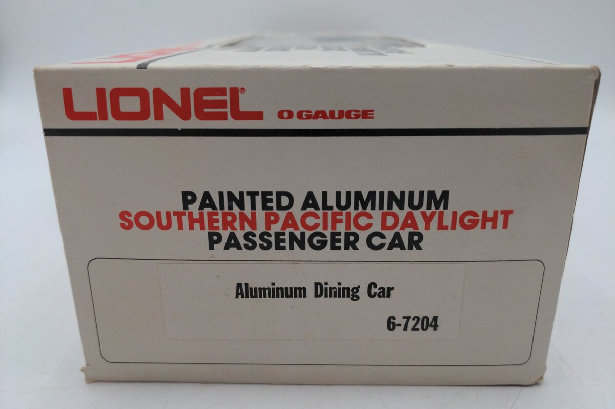Lionel 6-7204 O Gauge Southern Pacific Daylight Aluminum Dining Car EX/Box