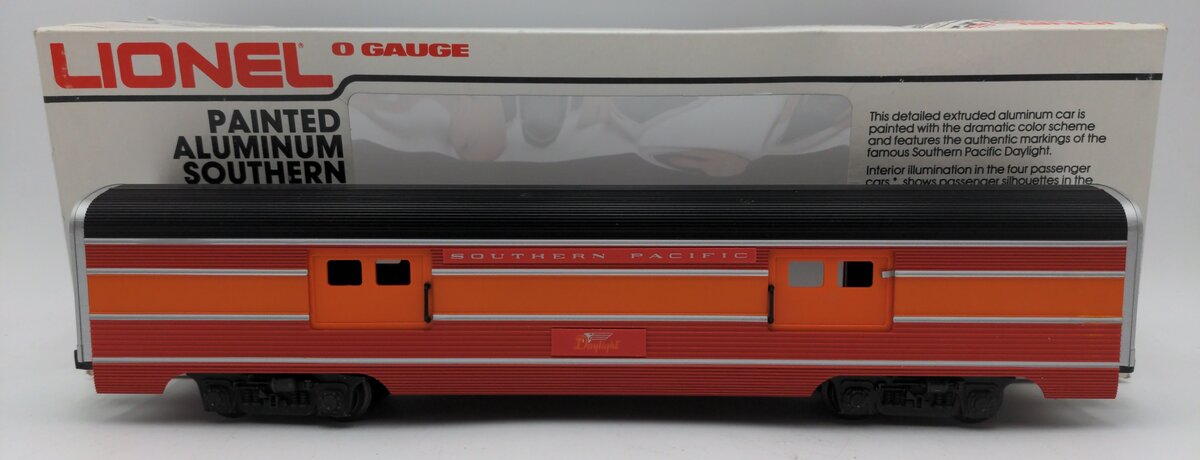 Lionel 6-9589 O Gauge Southern Pacific Daylight Aluminum Baggage Car EX/Box