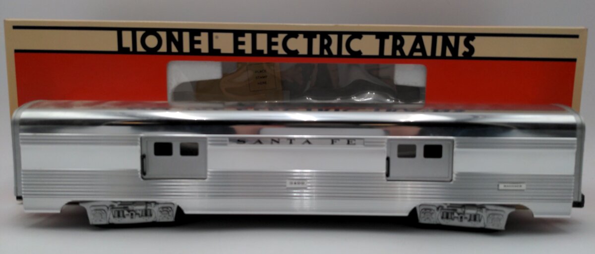 Lionel 6-19109 O Gauge Santa Fe Aluminum Baggage Car #3400 EX/Box