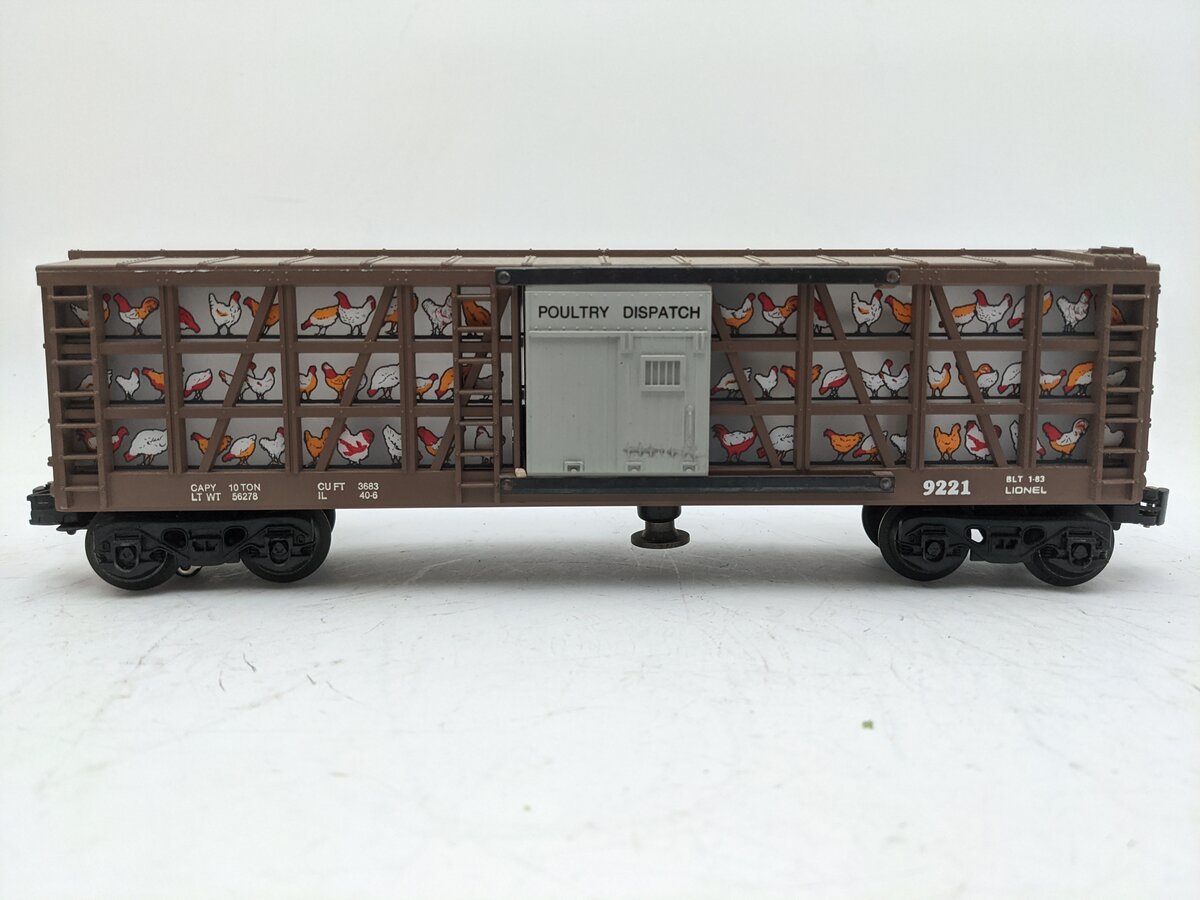 Lionel 6-9221 O Gauge Poultry Dispatch Operating Car #9221 EX/Box
