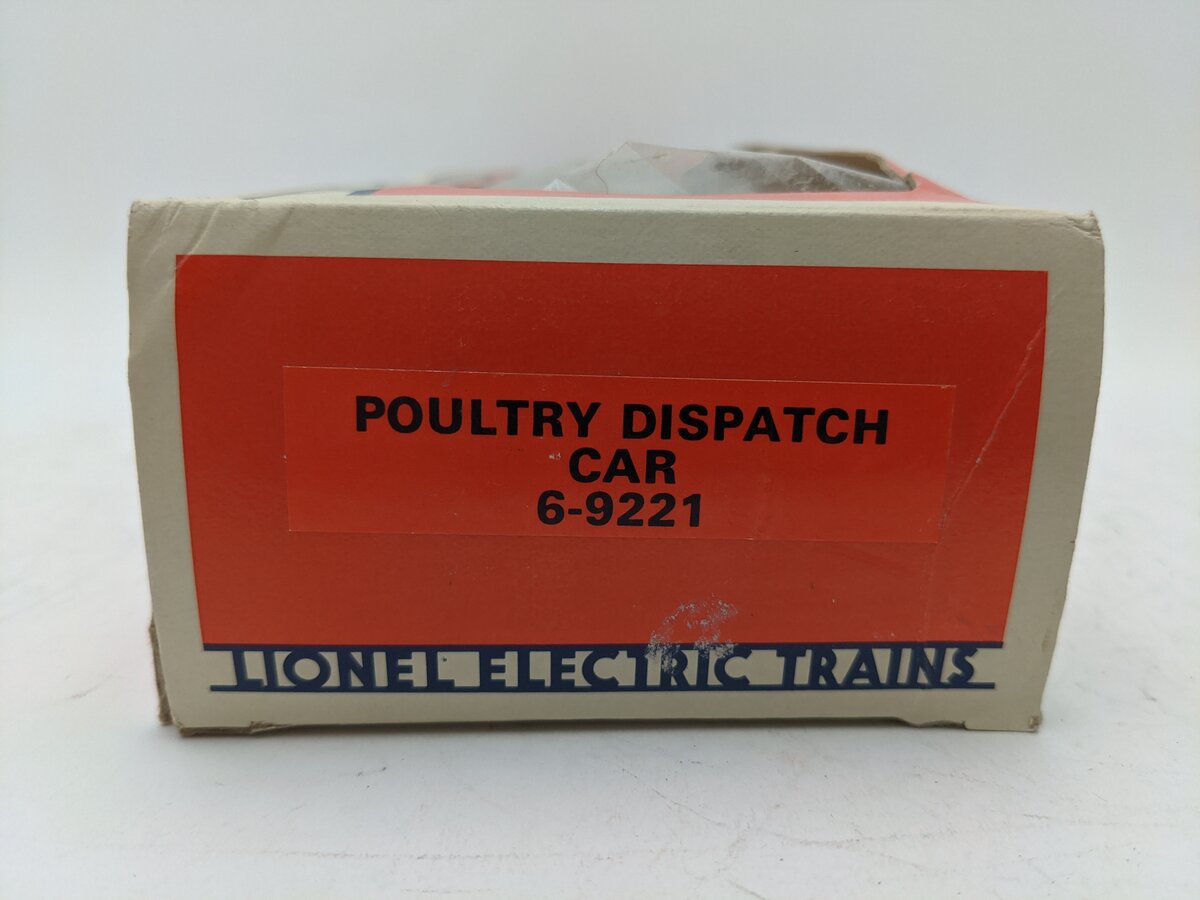 Lionel 6-9221 O Gauge Poultry Dispatch Operating Car #9221 EX/Box