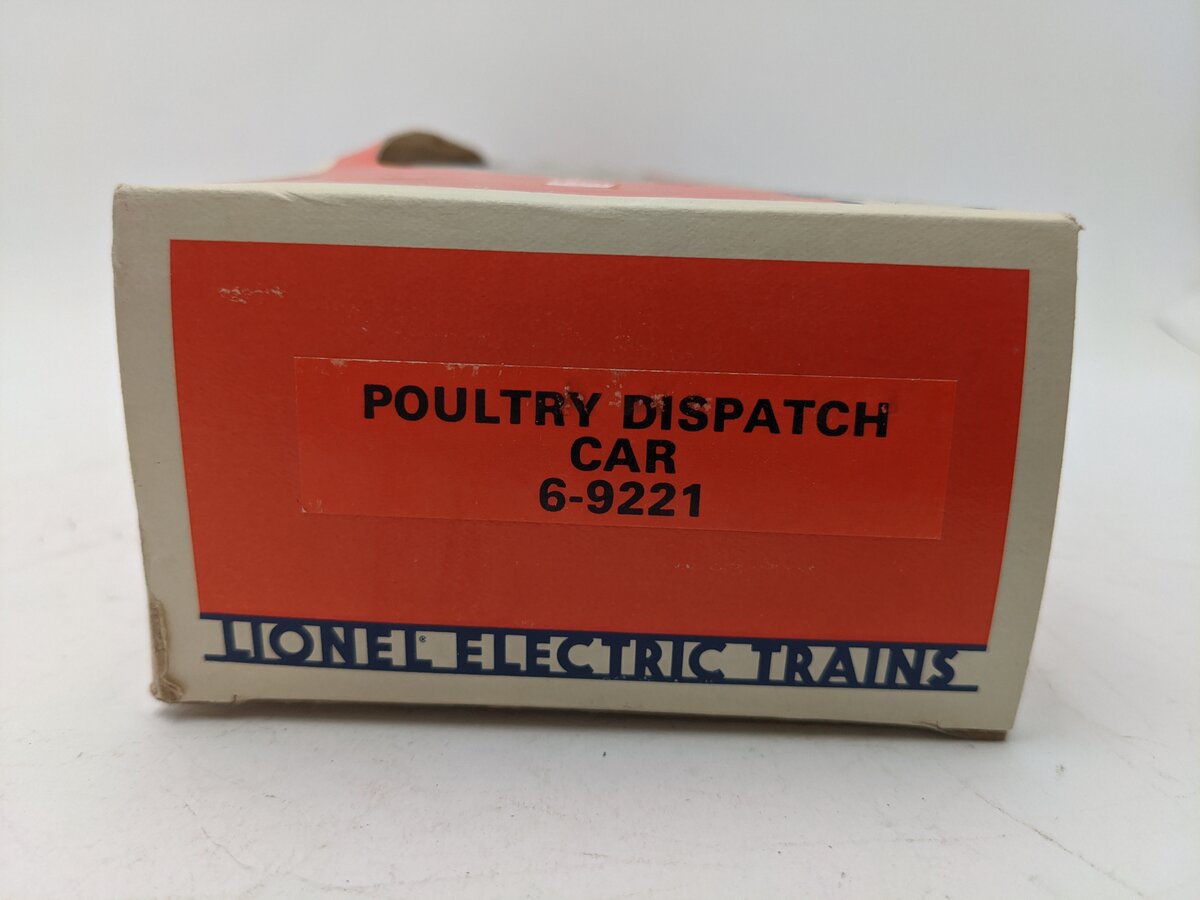 Lionel 6-9221 O Gauge Poultry Dispatch Operating Car #9221 EX/Box