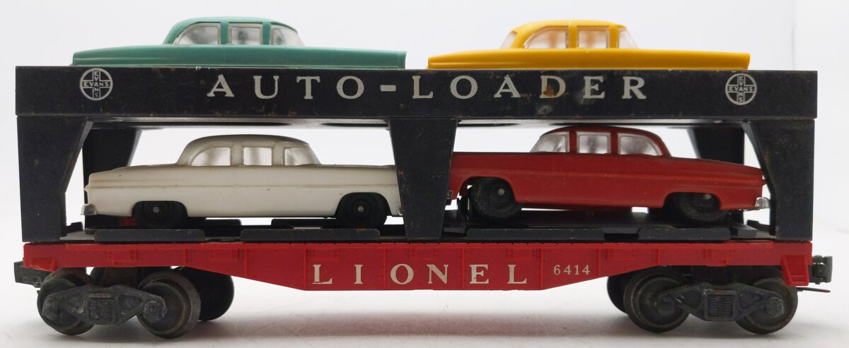 Lionel 6414 Vintage O Gauge Postwar Evans Autoloader with 4 Automobiles
