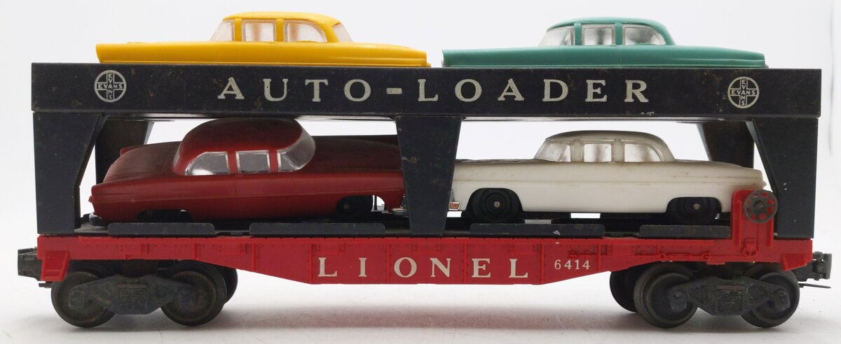 Lionel 6414 Vintage O Gauge Postwar Evans Autoloader with 4 Automobiles