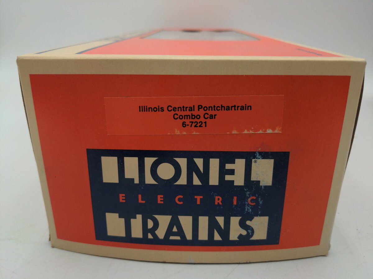 Lionel 6-7221 O Gauge Illinois Central Lake Ponchartrain Combine Passenger Car EX/Box
