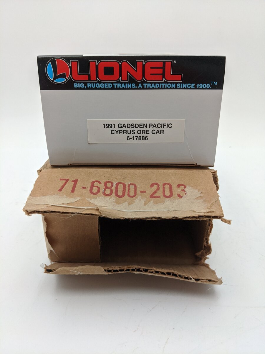 Lionel 6-17886 O Gauge 1991 Gadsden Pacific Cyprus Ore Car w/Load EX/Box