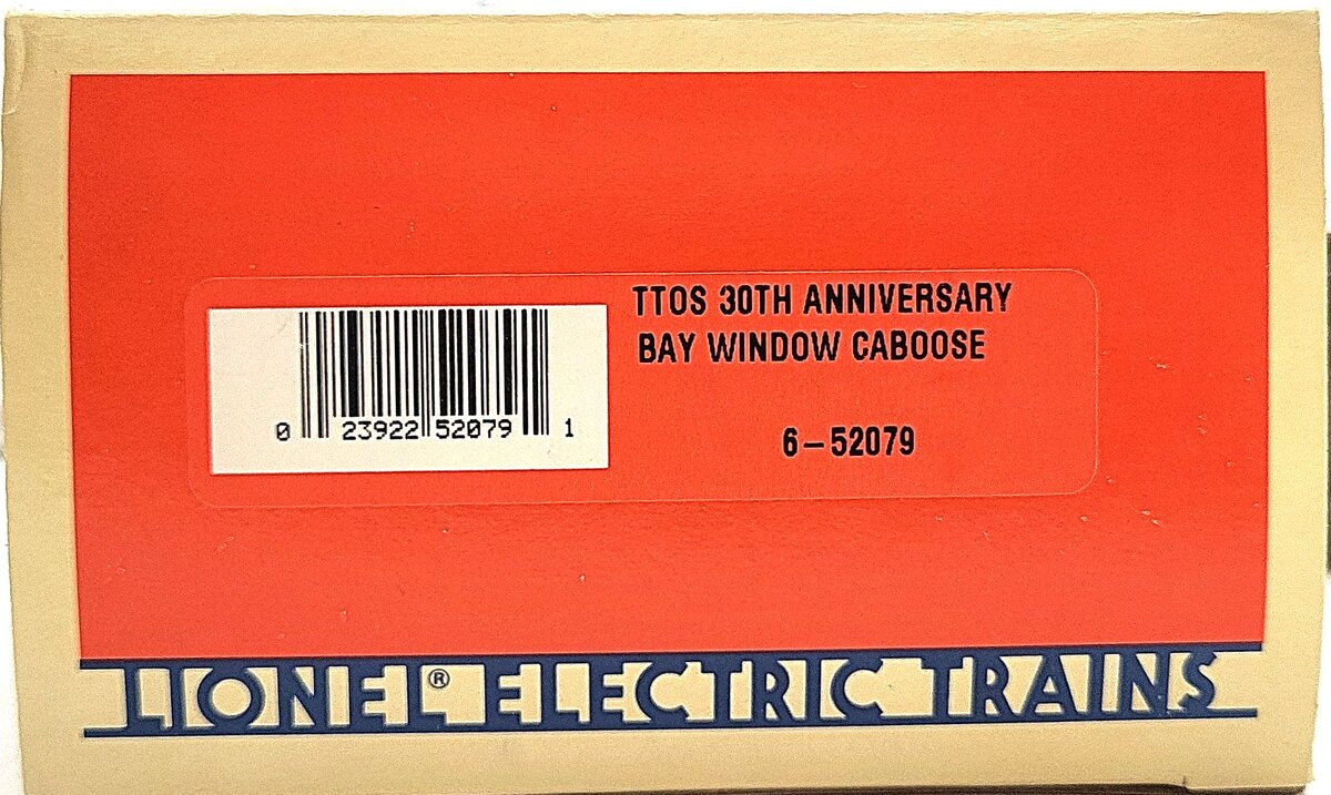 Lionel 6-52079 O Gauge TTOS 30th Anv. Southern Pacific Bay Window Caboose #1996 LN/Box