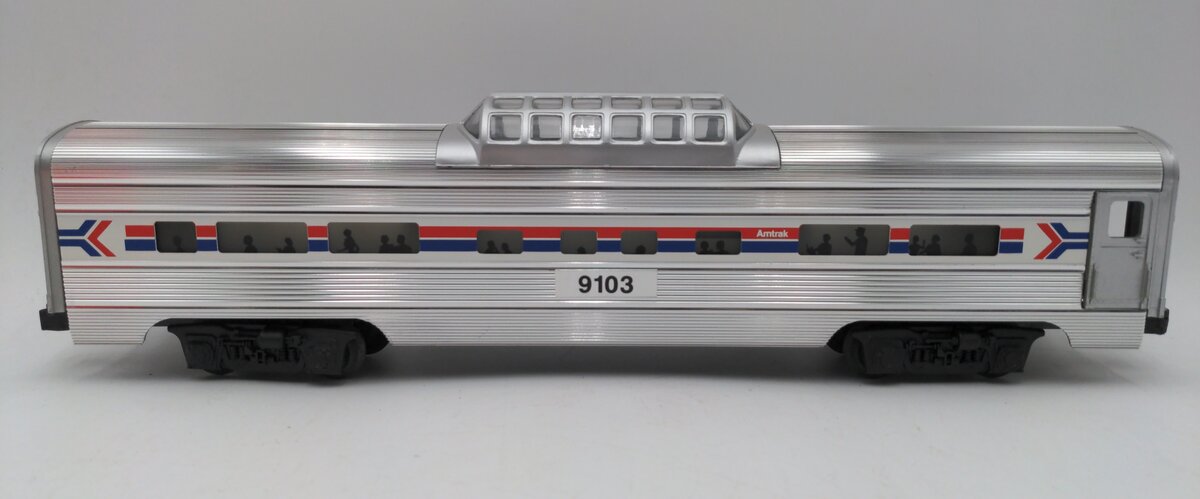 Lionel 6-19103 O Gauge Amtrak Aluminum Vista Dome Passenger Car #9103 EX/Box