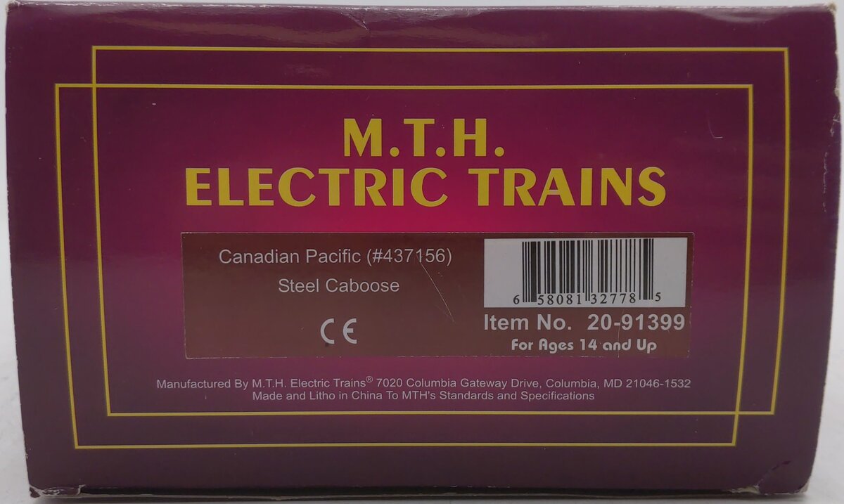 MTH 20-91399 Canadian Pacific Steel Caboose