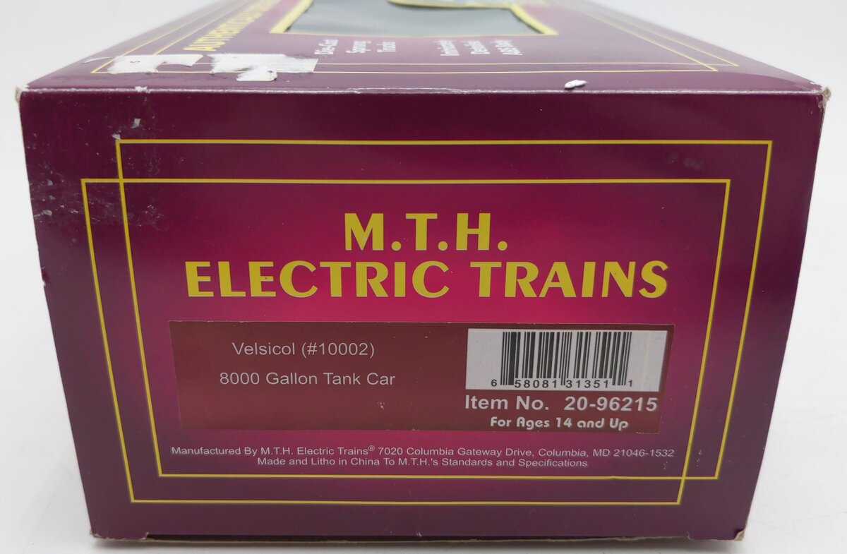 MTH 20-96215 Velsicol 8000 Gallon Tank Car #10002 EX/Box