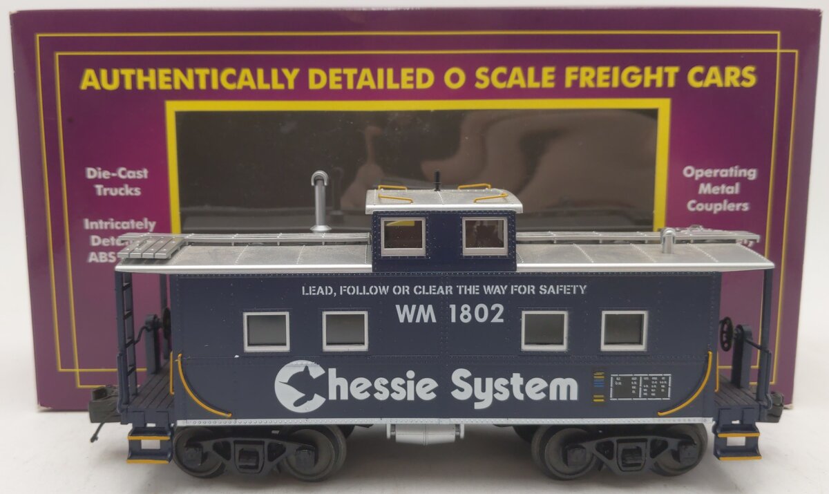 MTH 20-91367 O Chessie Center Cupola Steel Caboose #1802 NIB