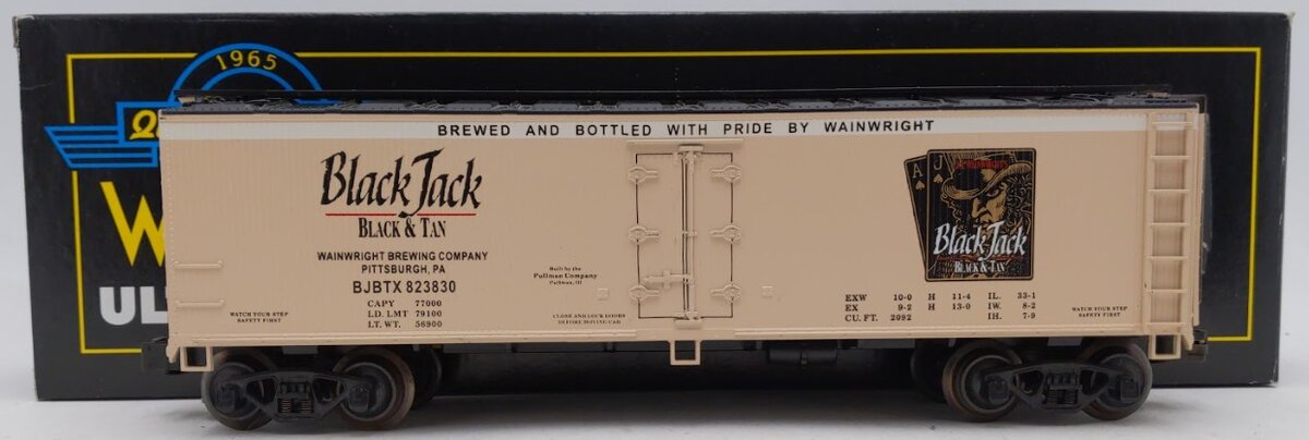 Weaver U3147L O Gauge Black Jack (Tan) Woodside Reefer Car #823830 [3-Rail] EX/Box