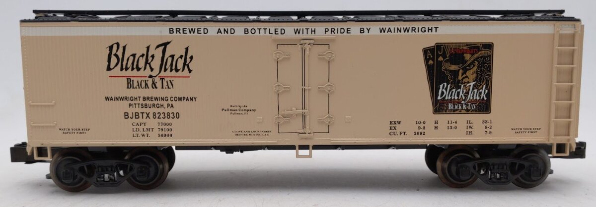 Weaver U3147L O Gauge Black Jack (Tan) Woodside Reefer Car #823830 [3-Rail] EX/Box