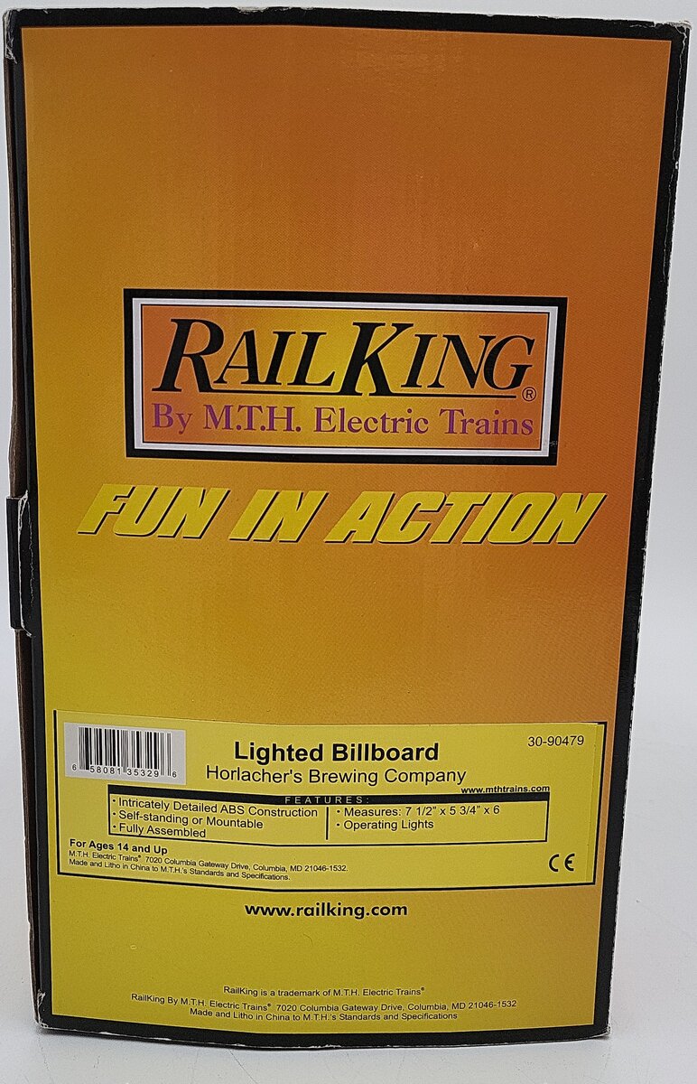 MTH 30-90479 Horlacher's Brewing Company Lighted Billboard LN/Box