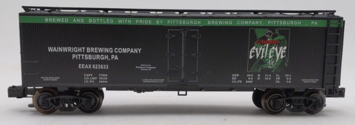 Weaver U3150L O Gauge Evil Eye Ale Woodside Refrigerator Car #623833 (3Rail) EX/Box