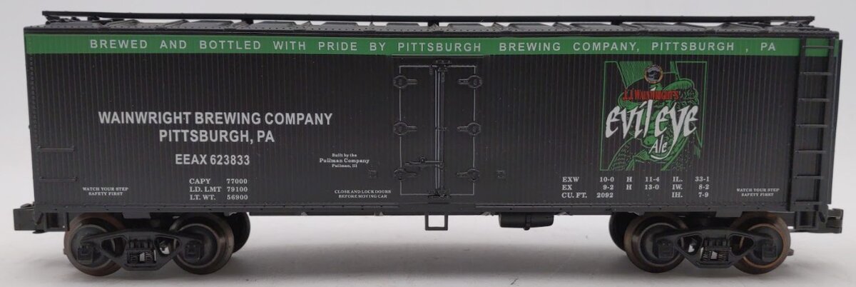 Weaver U3150L O Gauge Evil Eye Ale Woodside Refrigerator Car #623833 (3Rail) EX/Box