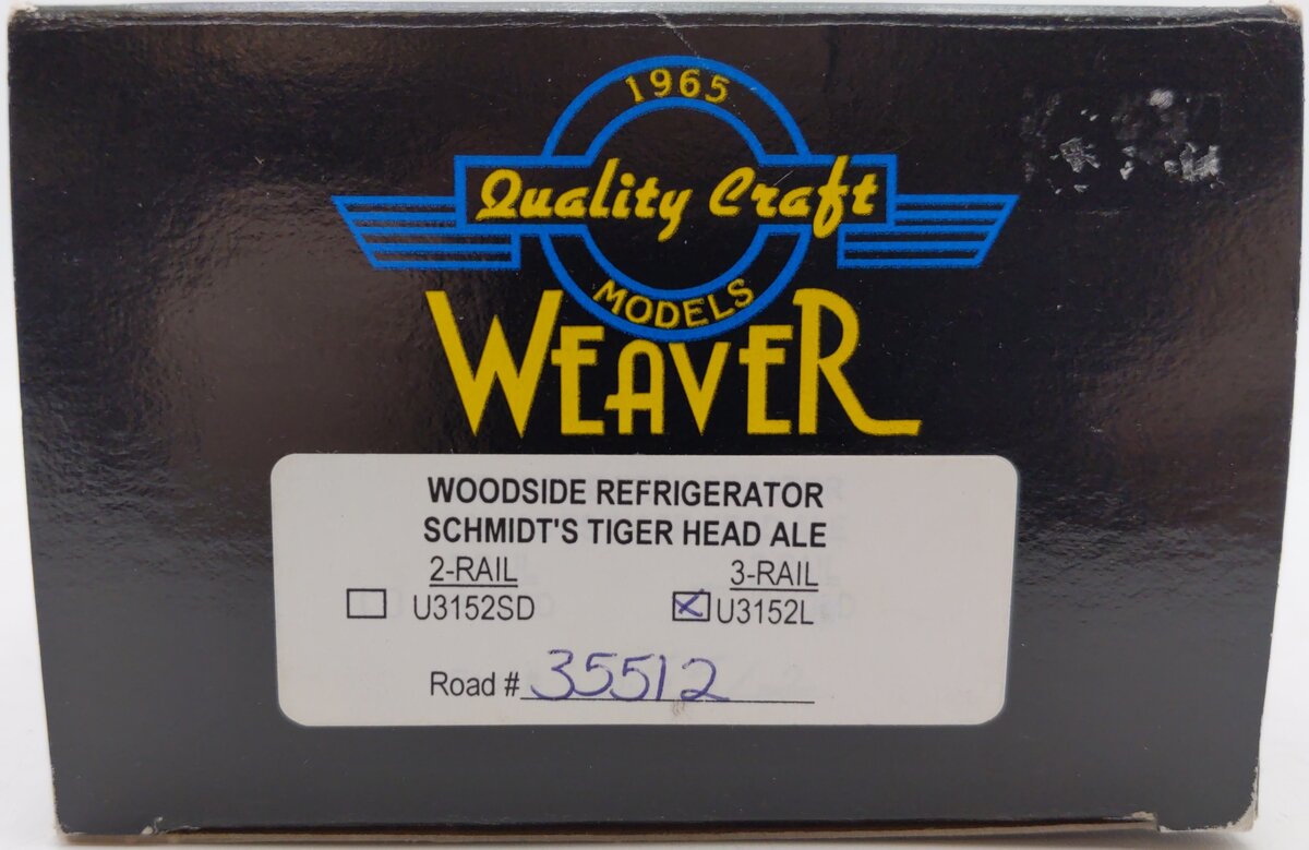 Weaver U3152L O Schmidt's Tiger Head Ale Reefer #35512 (3 Rail) EX/Box
