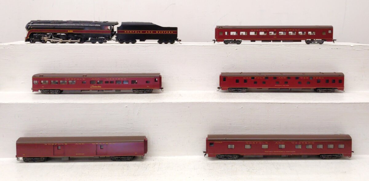Broadway Limited & Other HO Norfolk & Western Steam Loco & Passenger Cars EX