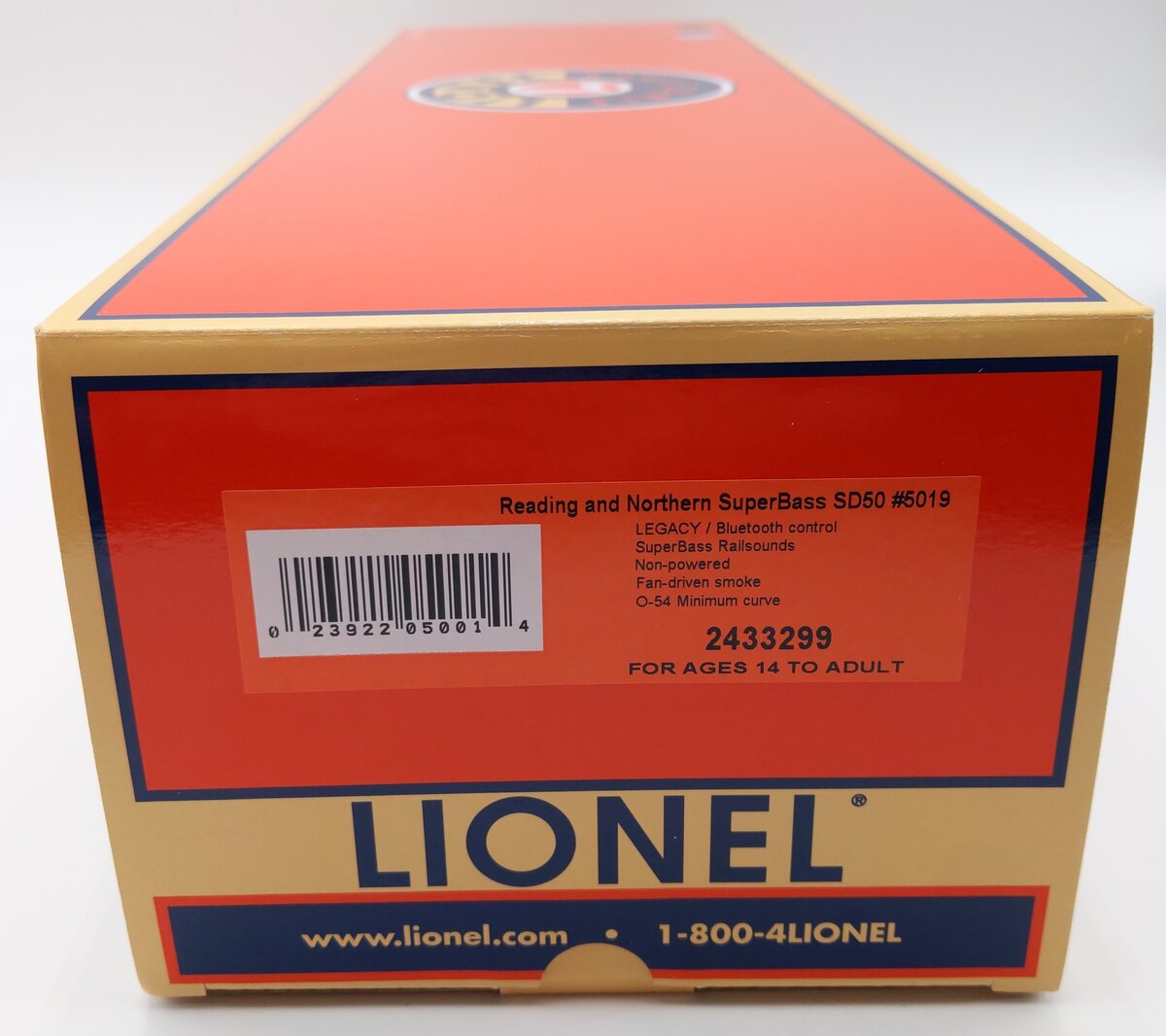 Lionel 2433299 O Reading & Northern SD50 Superbass Diesel Locomotive #5019