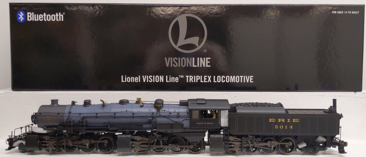 Lionel 2431850 O Gauge VISIONLINE Mr Muffins Erie Triplex Steam Locomotive #5014 LN/Box