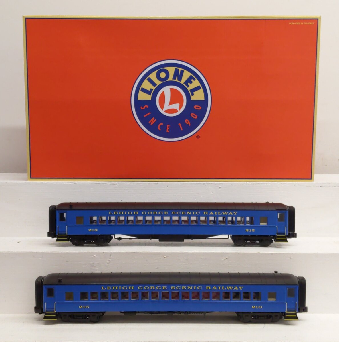 Lionel 2427110 O Lehigh Gorge Scenic Railway 72' Coach 2-Pack VG/Box