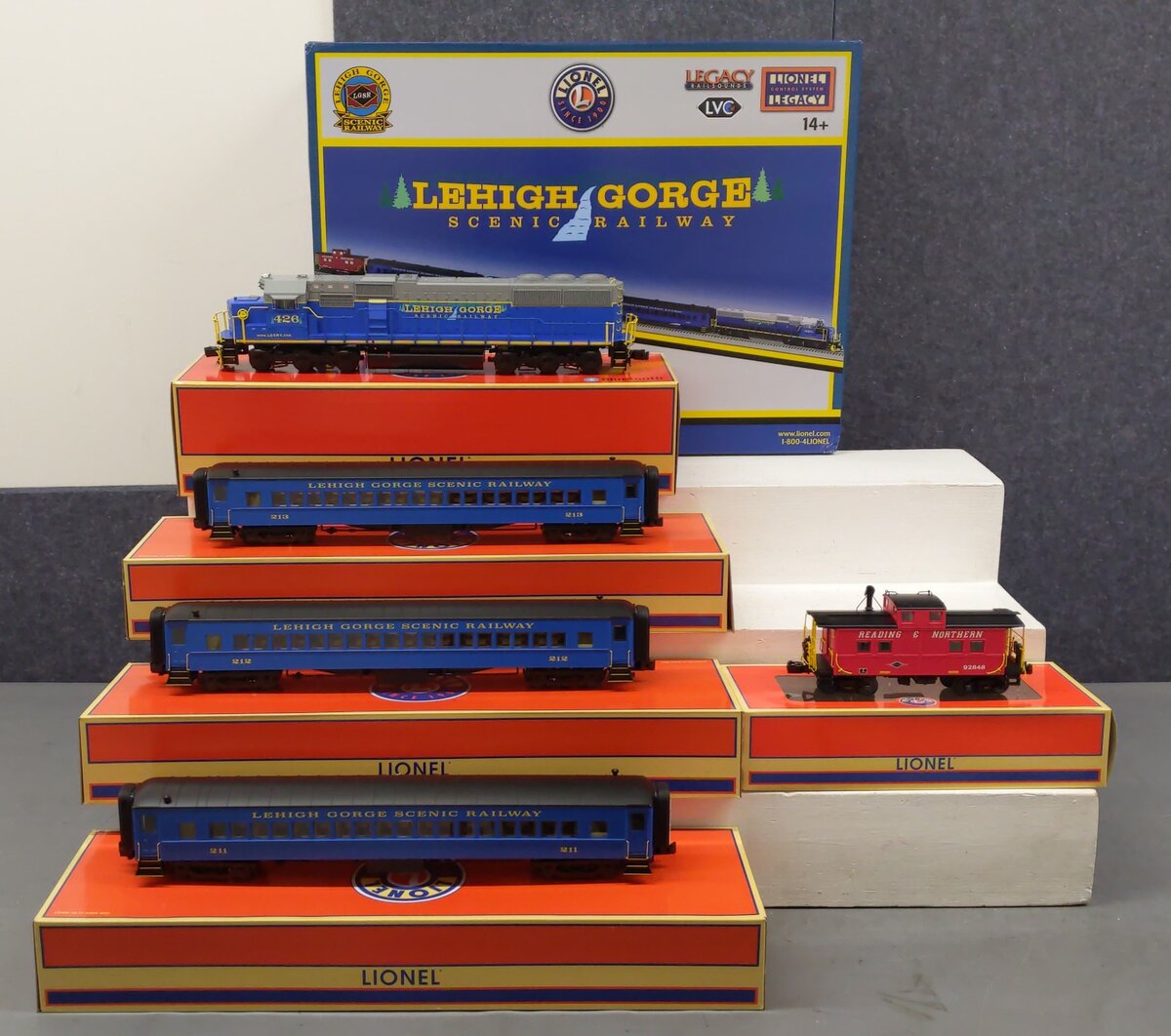 Lionel 2422020 O Lehigh Gorge Scenic Railway Legacy Trains (Set of 5) EX/Box
