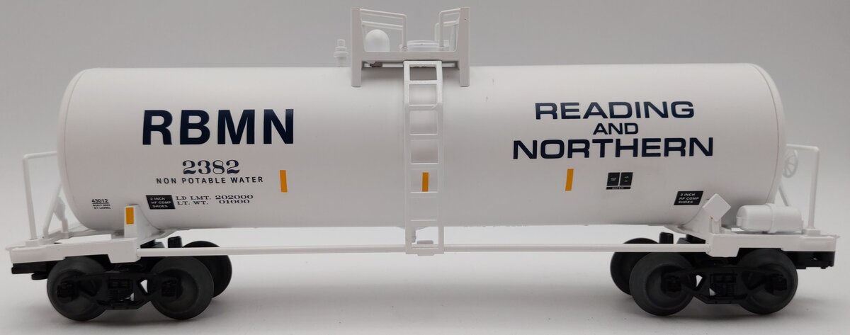 Lionel 2343012 O Reading & Northern Unibody Tank Car #2382