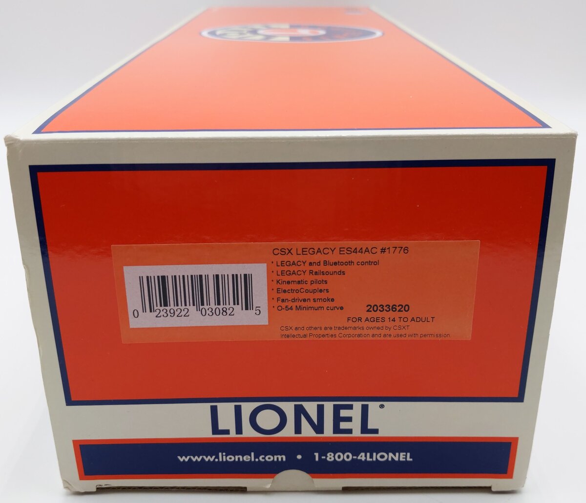 Lionel 2033620 O CSX ES44AC "Honoring Our Veterans" Diesel #1776 w/ Bluetooth EX/Box