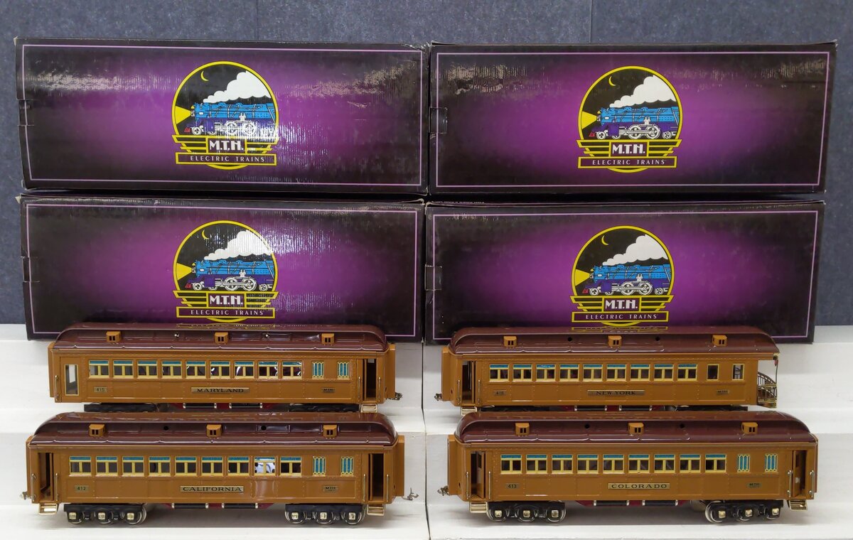 MTH 10-1135 Standard Gauge Tinplate State Car Set (Set of 4) LN/Box
