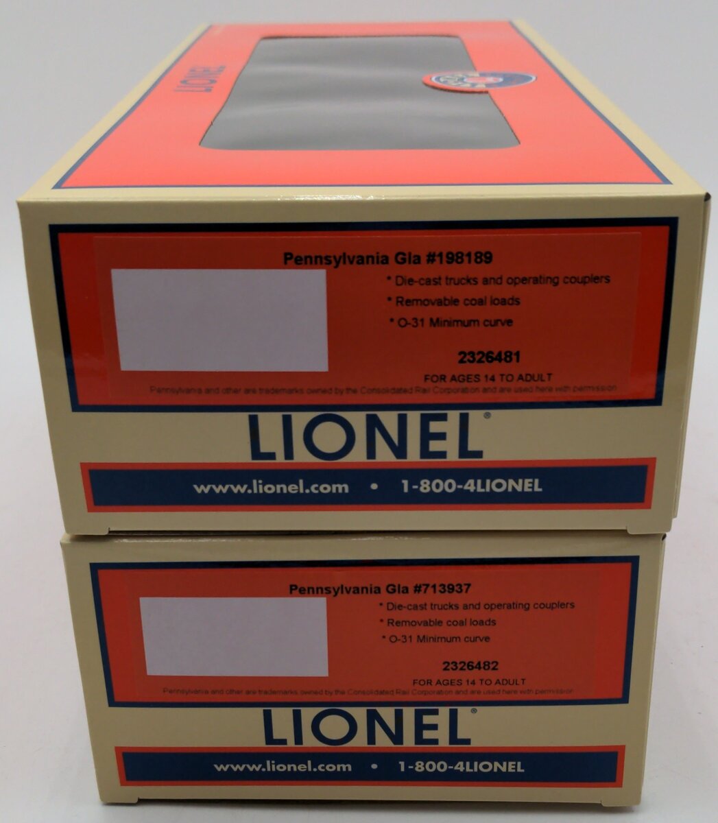 Lionel 2326480 O Pennsylvania Railroad GLA Hopper (Set of 2)