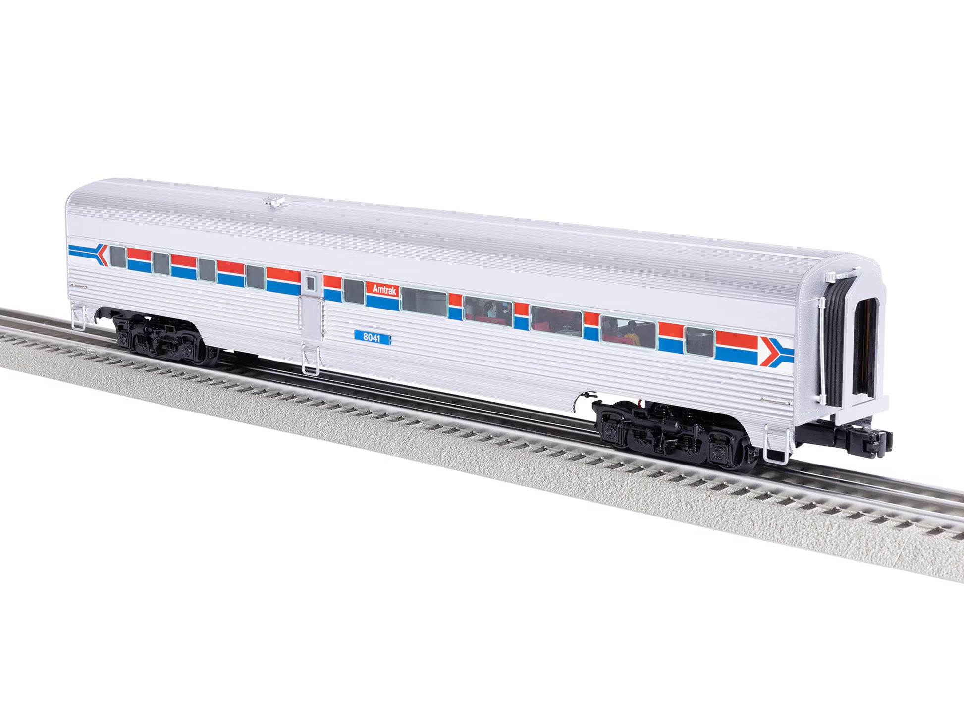 Lionel 2527180 O Amtrak 18'' Aluminum SS Diner Phase I #8041 MT/Box