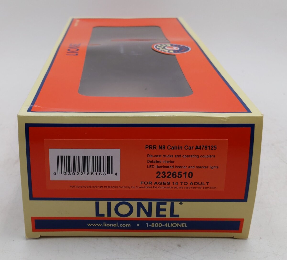 Lionel 2326510 O Pennsylvania N8 Caboose #478125 EX/Box