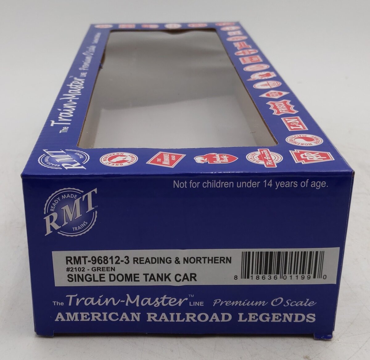 RMT 96812-3 O Reading & Northern Green Single Dome Tank Car #2102