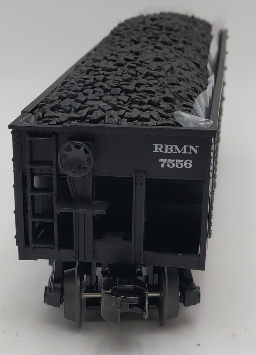 MTH 30-75758 O Gauge Reading & Northern 4-Bay Hopper Car W/ Coal Load #7553 LN/Box