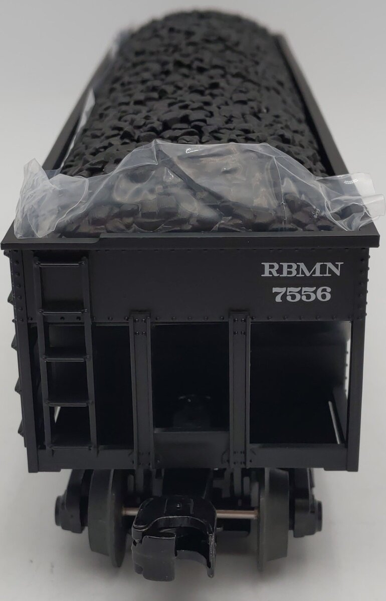 MTH 30-75758 O Gauge Reading & Northern 4-Bay Hopper Car W/ Coal Load #7553 LN/Box